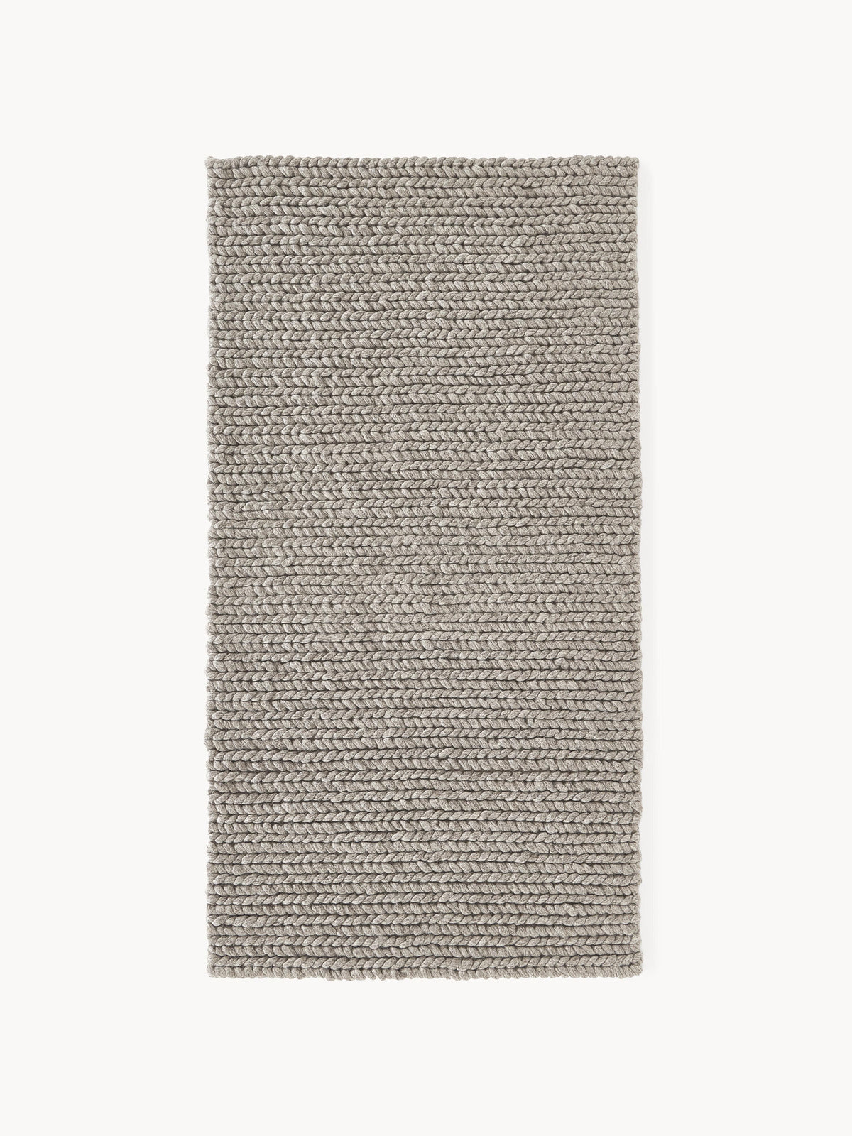 Bruna Handmade Wool Rug with Braided Texture