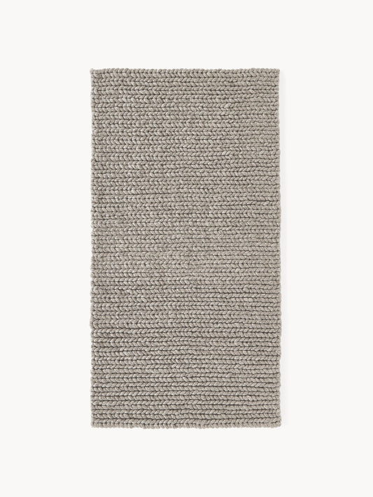 Bruna Handmade Wool Rug with Braided Texture