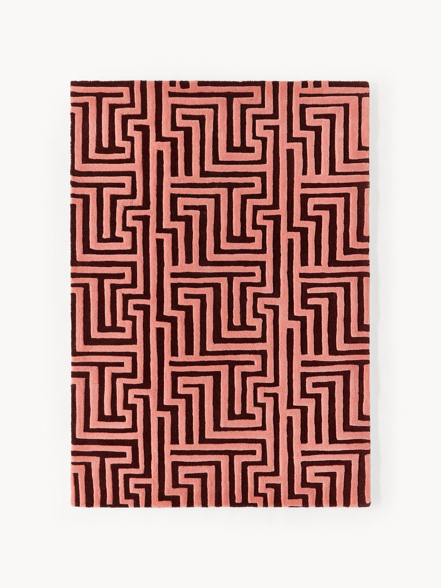 Monty Hand-Tufted Wool Rug with Raised High-Low Texture