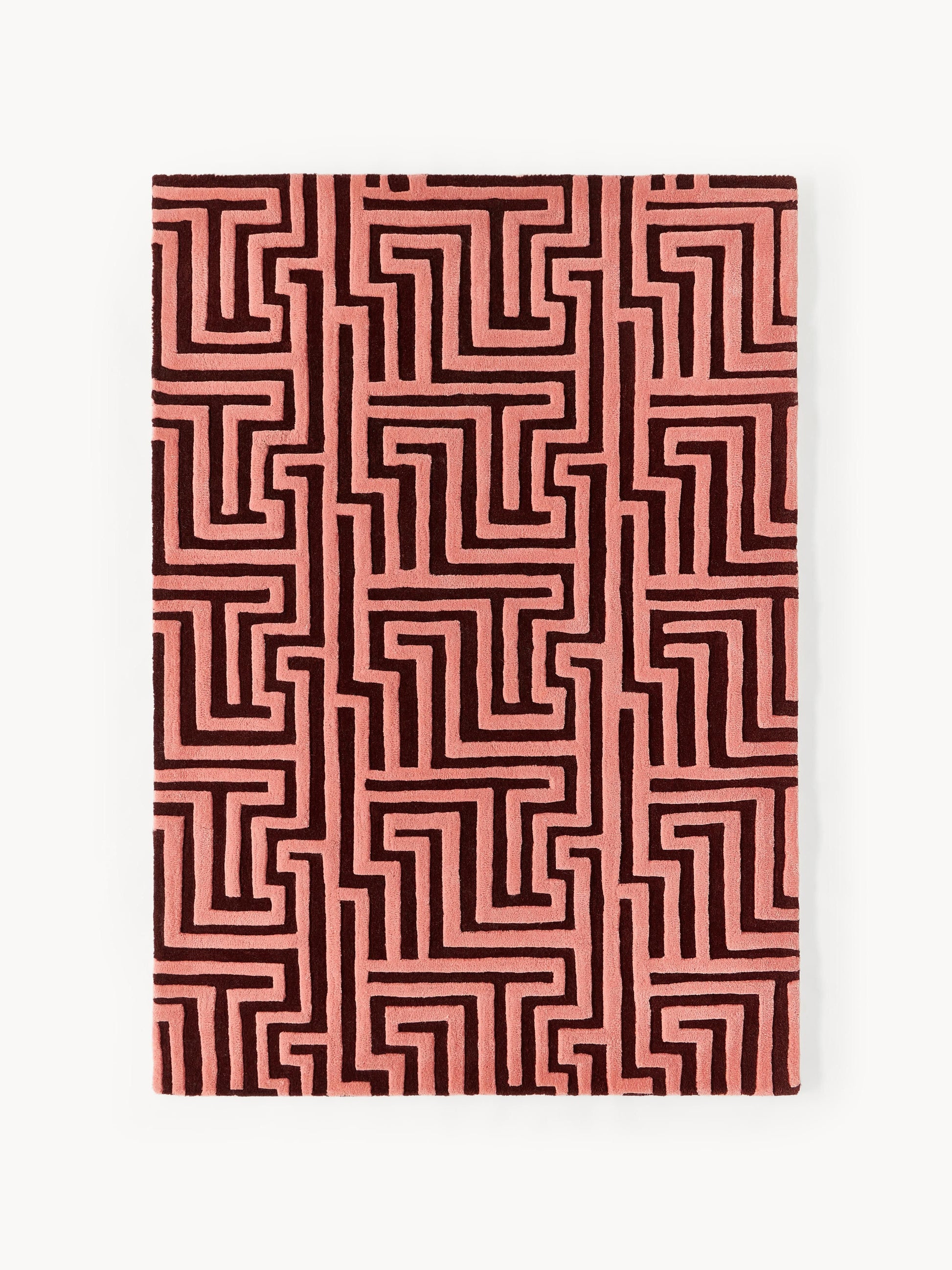 Monty Hand-Tufted Wool Rug with Raised High-Low Texture