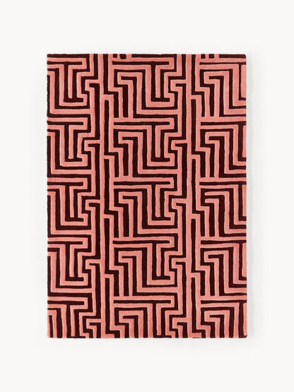 Monty Hand-Tufted Wool Rug with Raised High-Low Texture