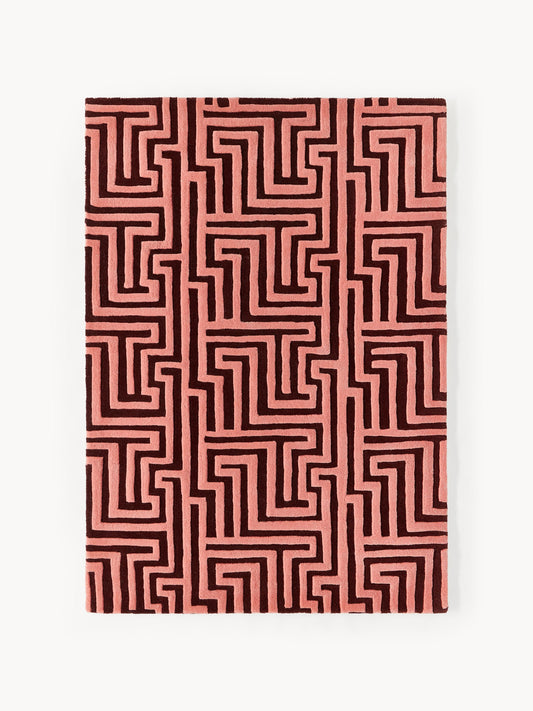 Monty Hand-Tufted Wool Rug with Raised High-Low Texture