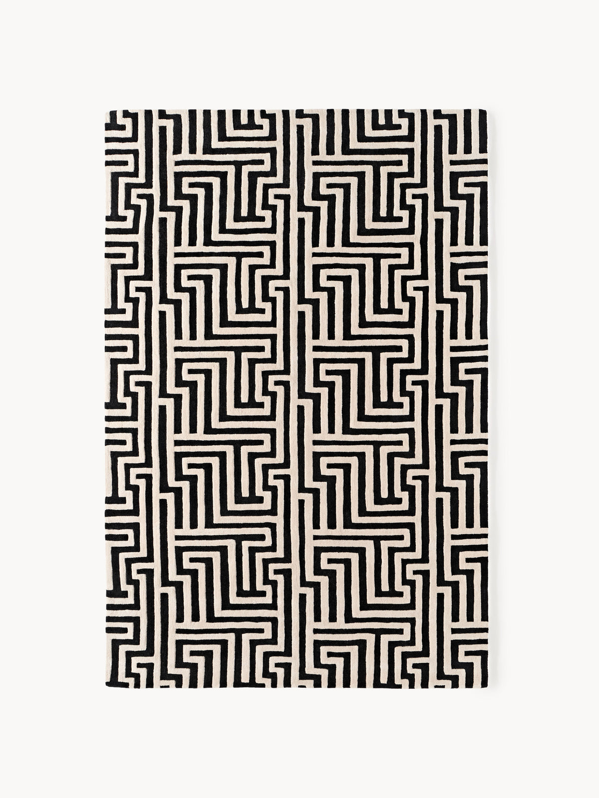Monty Hand-Tufted Wool Rug with Raised High-Low Texture