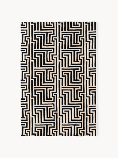 Monty Hand-Tufted Wool Rug with Raised High-Low Texture