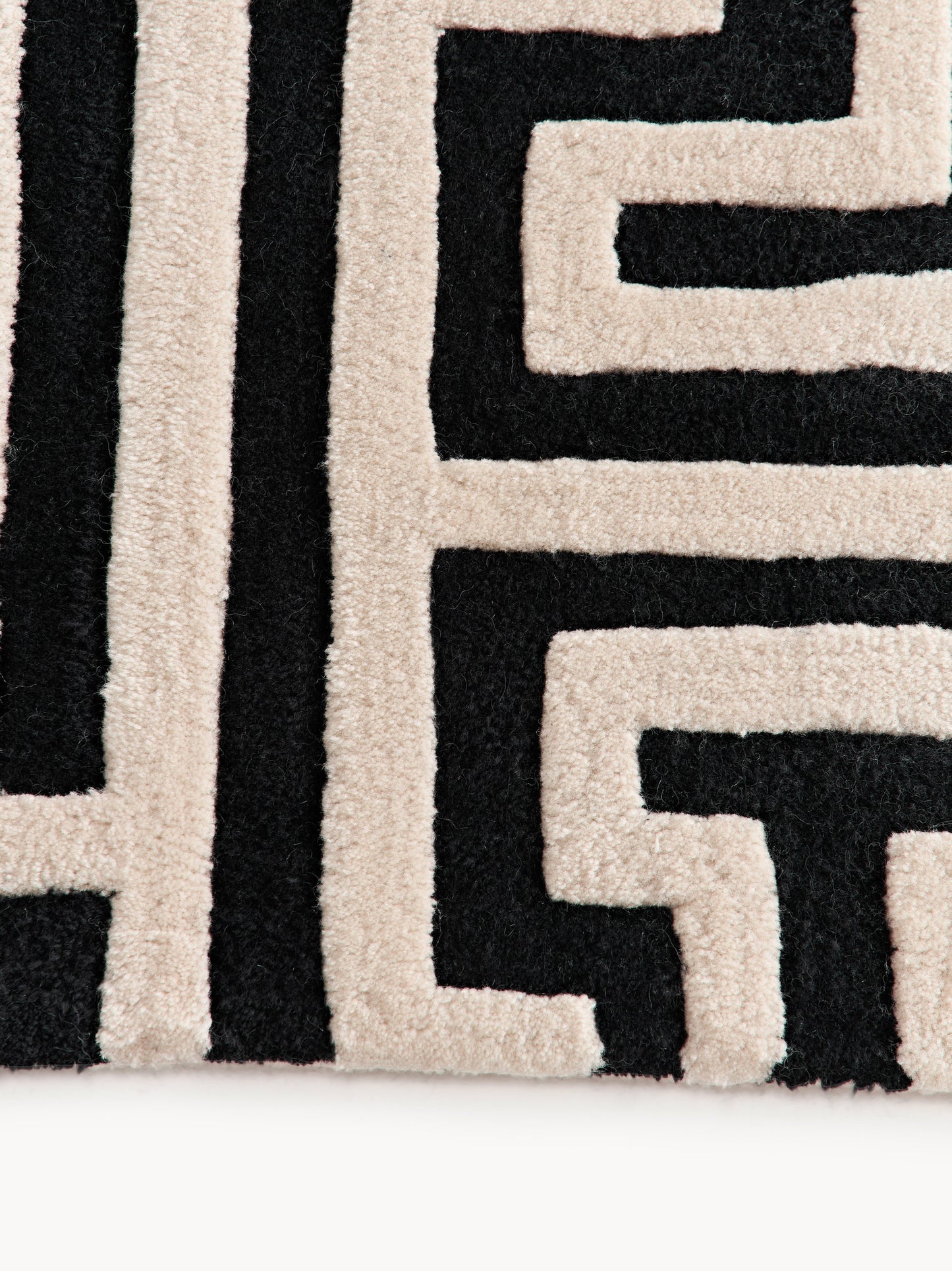 Monty Hand-Tufted Wool Rug with Raised High-Low Texture