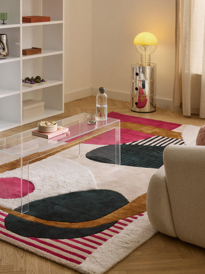 Rosco Hand-Tufted Wool Rug with High-Low Texture