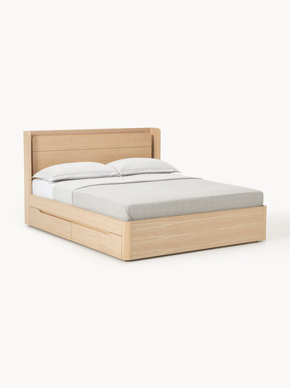Allow Wooden Bed with Drawers
