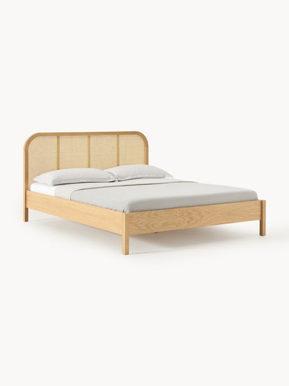 Jones Wooden Bed with Vienna Cane Headboard