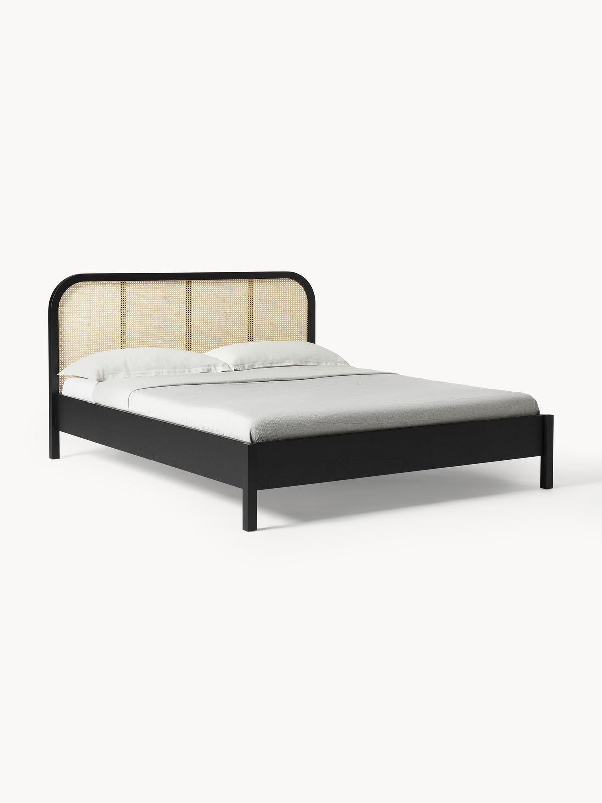 Jones Wooden Bed with Vienna Cane Headboard