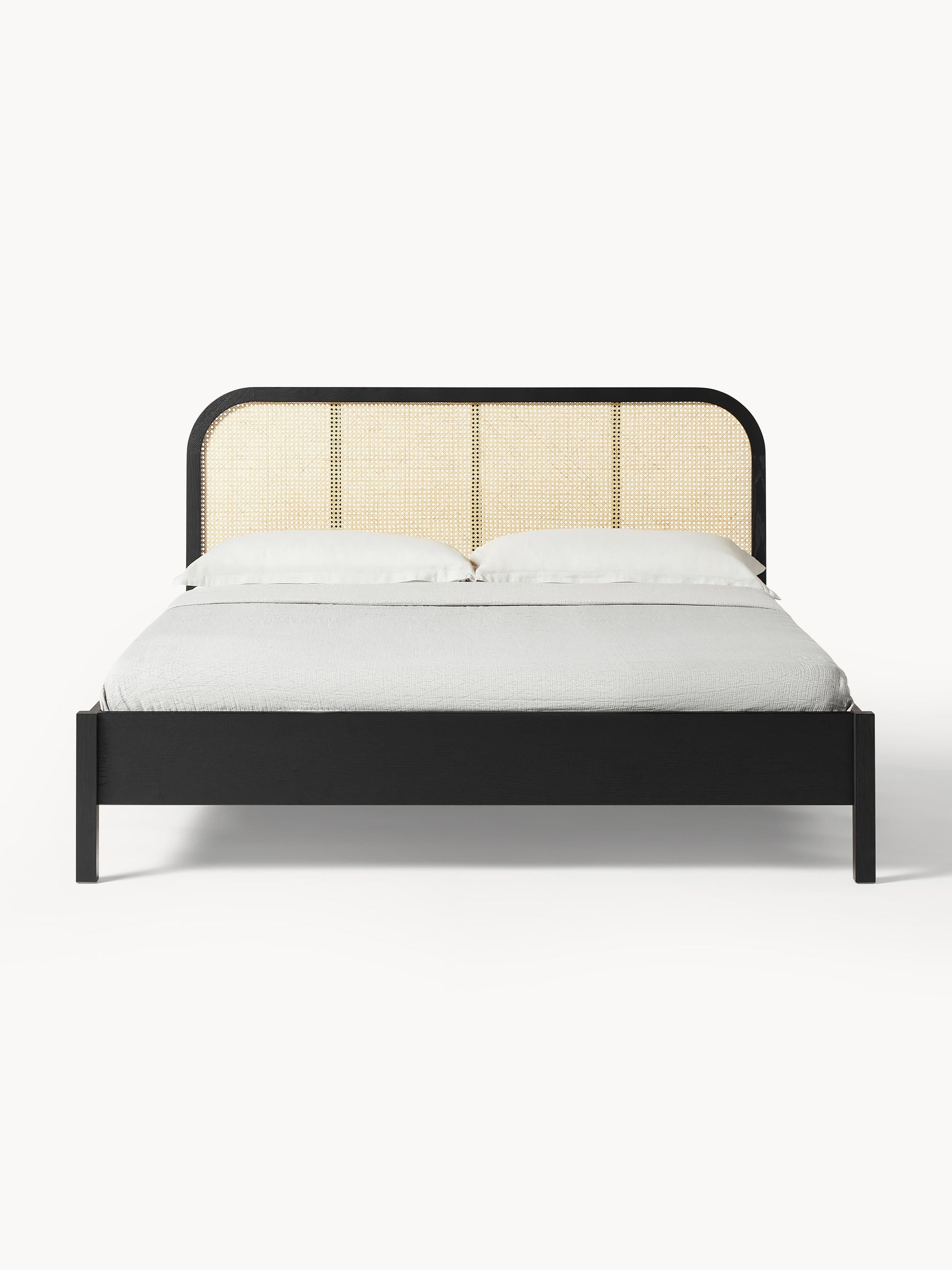 Jones Wooden Bed with Vienna Cane Headboard