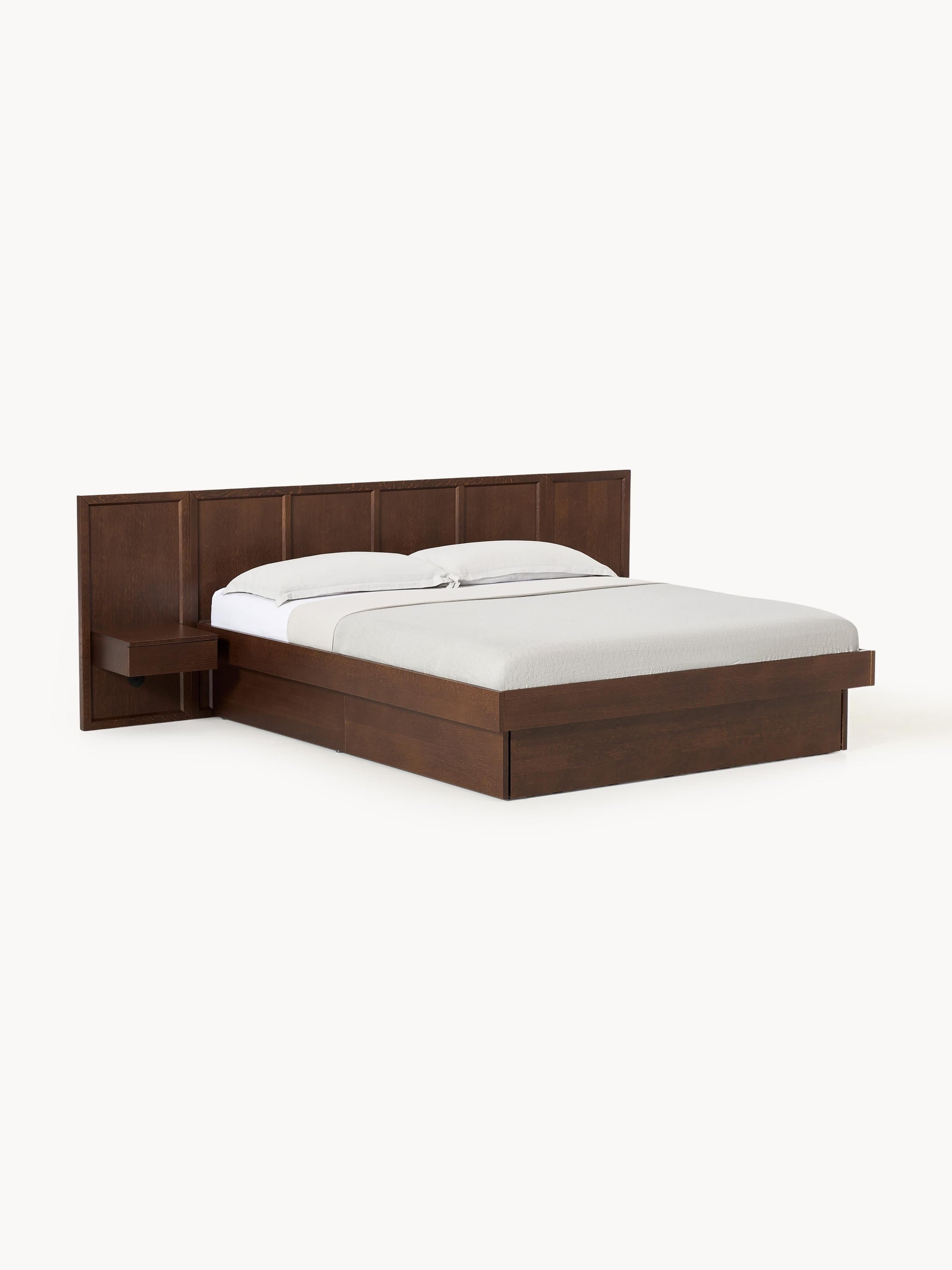 Nanto Wooden Bed with Bedside Tables and Headboard