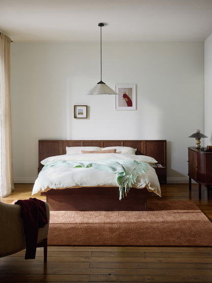 Nanto Wooden Bed with Bedside Tables and Headboard