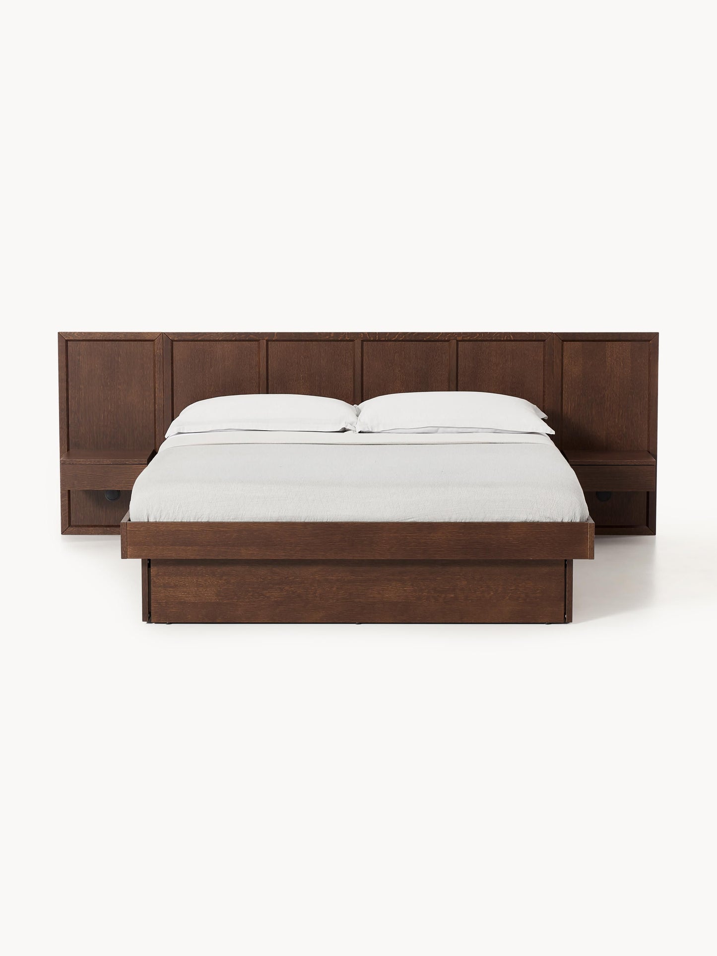 Nanto Wooden Bed with Bedside Tables and Headboard
