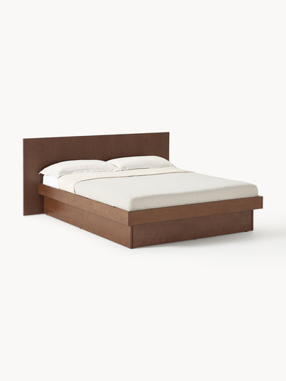 Sato Wooden Bed with Drawers and Headboard