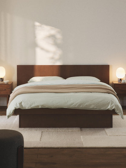 Sato Wooden Bed with Drawers and Headboard