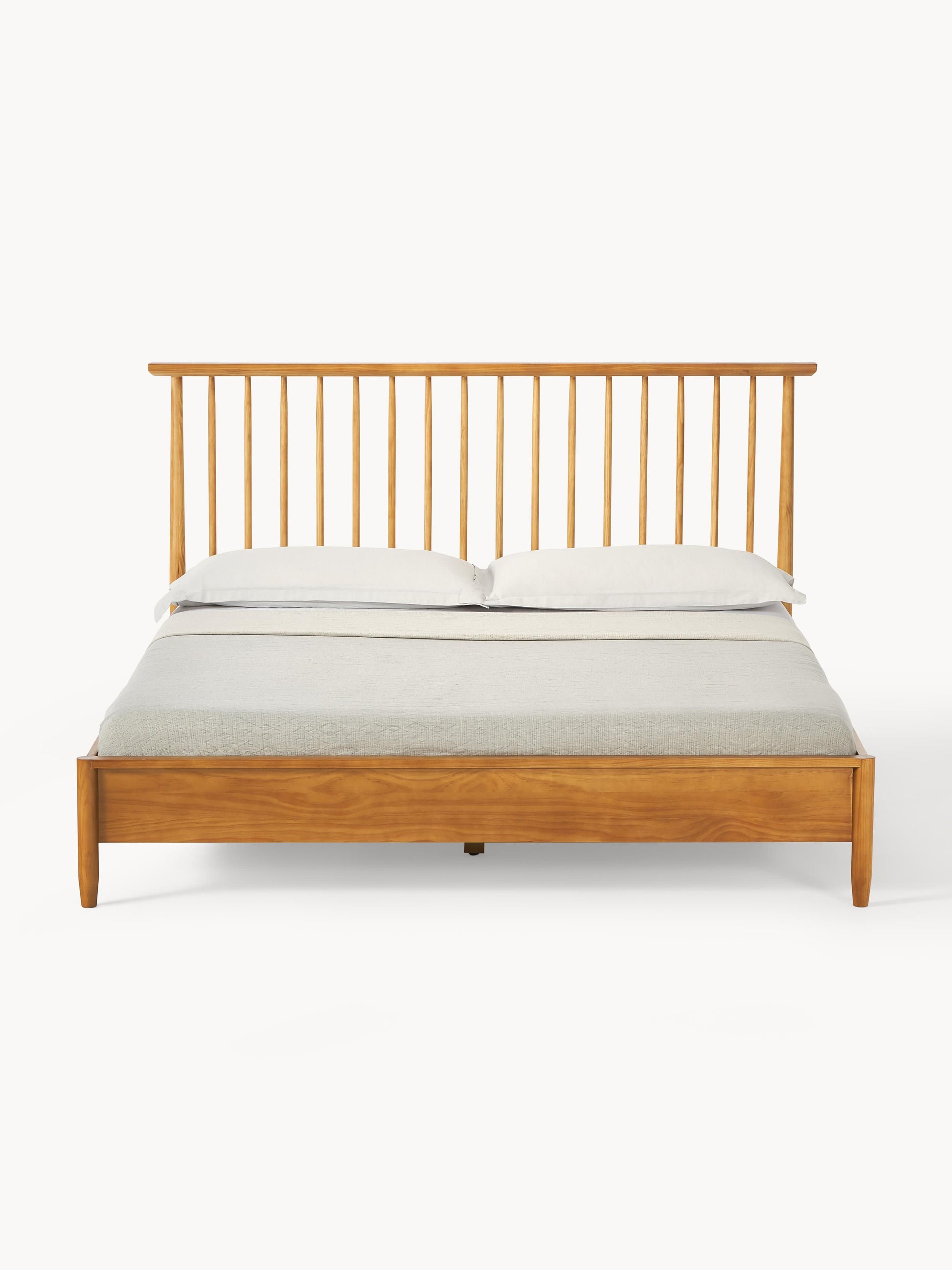 Windsor Wooden Bed with Pine Headboard