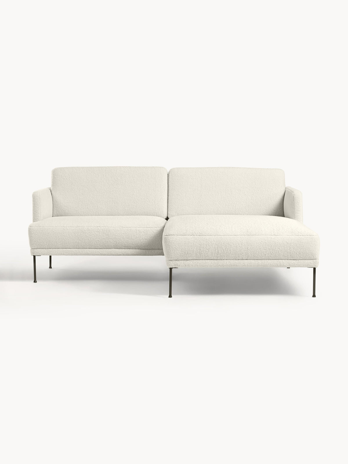 Fluente Small Corner Sofa in Teddy Fabric
