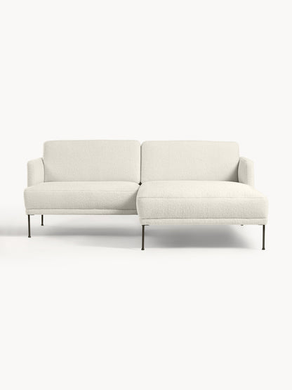 Fluente Small Corner Sofa in Teddy Fabric