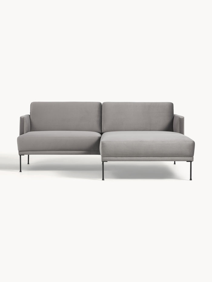 Fluente Small Velvet Corner Sofa