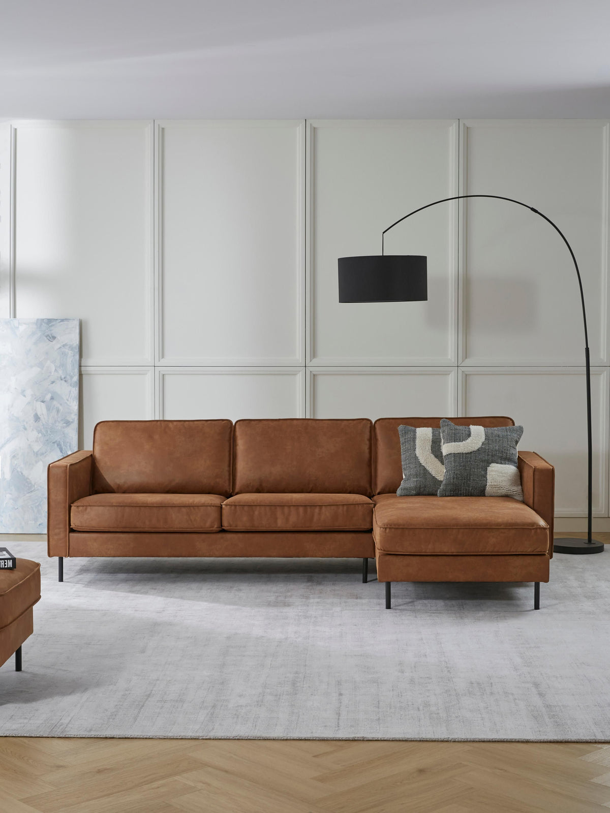 Hunter Leather Corner Sofa (3-Seater)