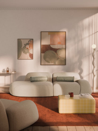 Wolke Modular Bouclé Chaise (3-Seater)