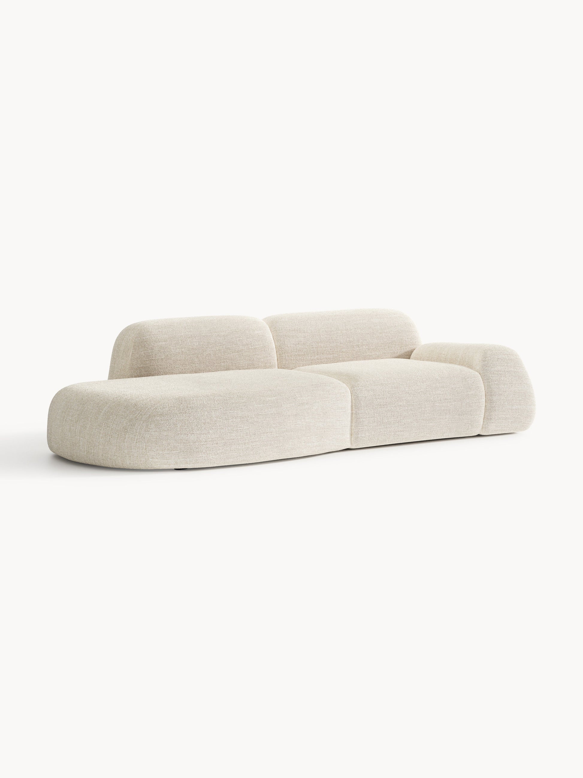 Wolke Modular Bouclé Chaise (3-Seater)