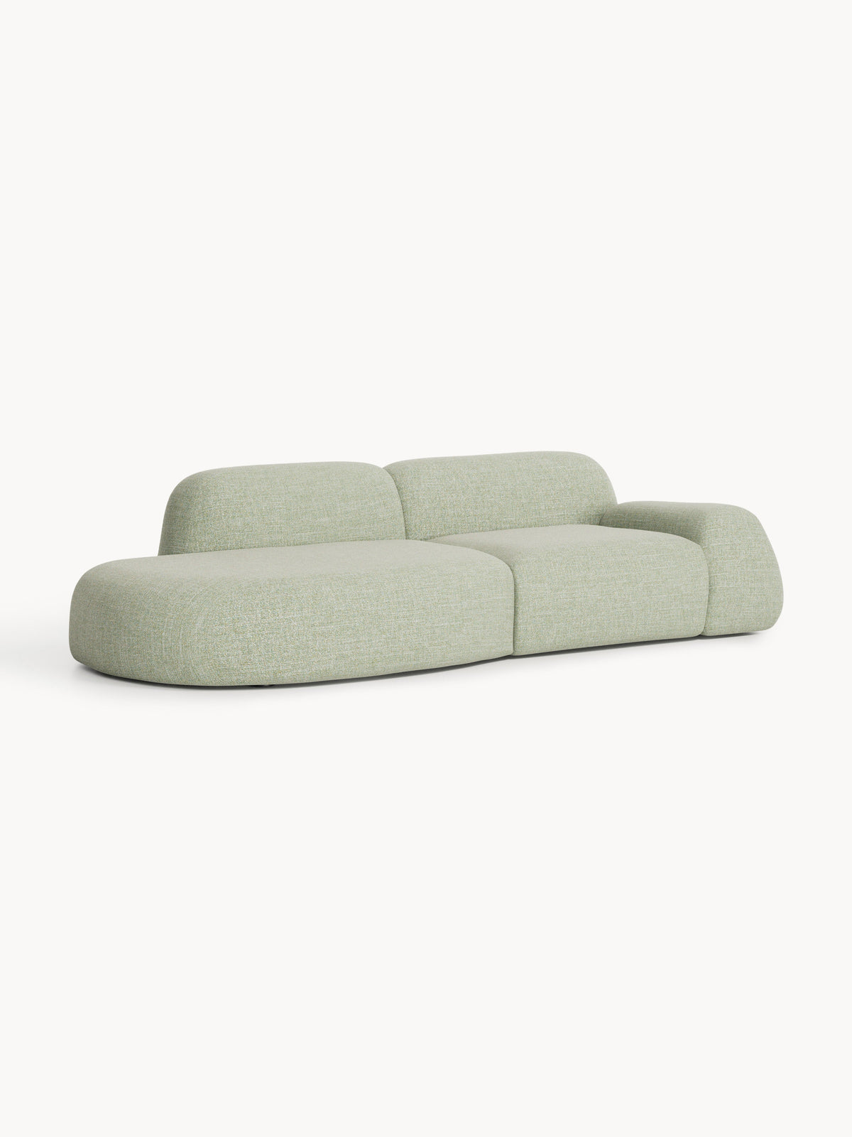 Wolke Modular Bouclé Chaise (3-Seater)