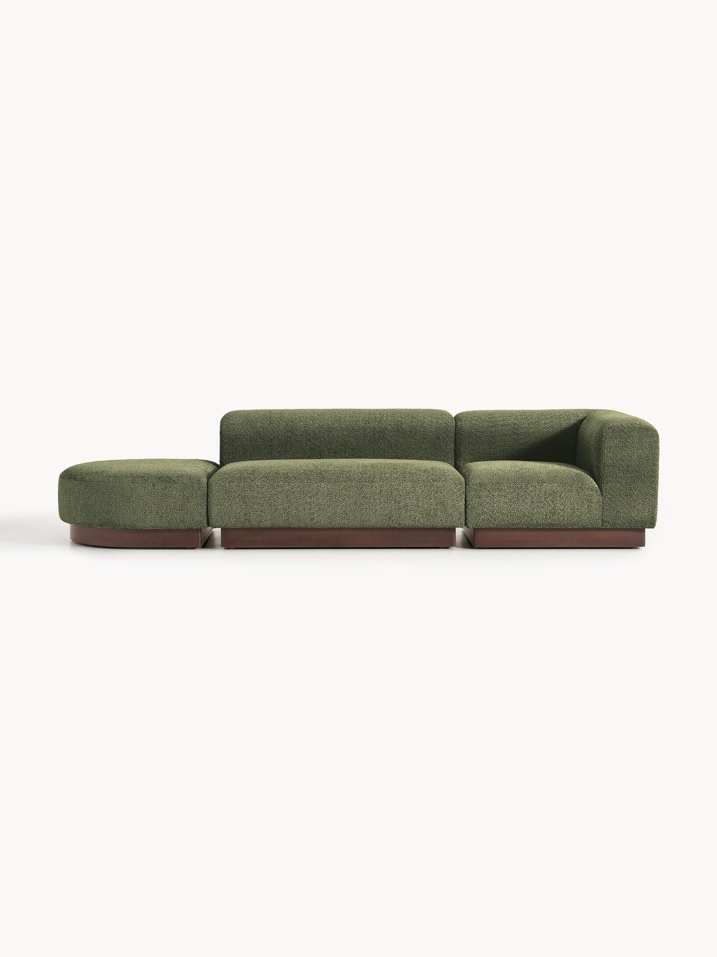 Natalie Modular Ottoman in Teddy Bouclé with Stool (Left/Right)