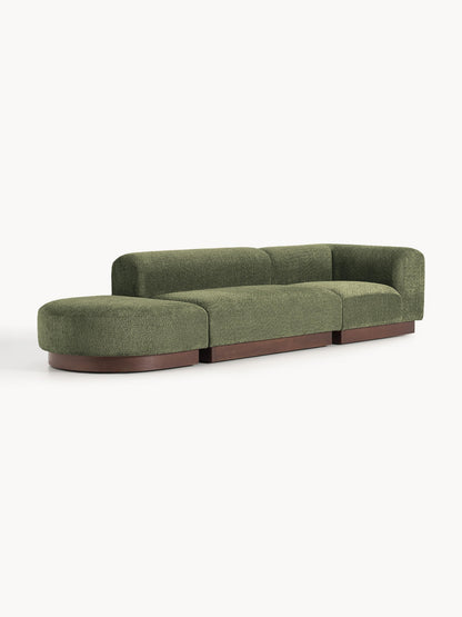 Natalie Modular Ottoman in Teddy Bouclé with Stool (Left/Right)