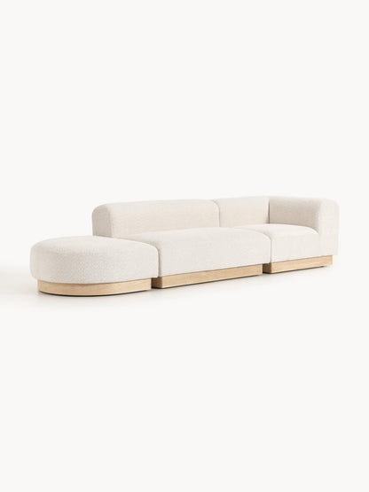 Natalie Modular Ottoman in Teddy Bouclé with Stool (Left/Right)