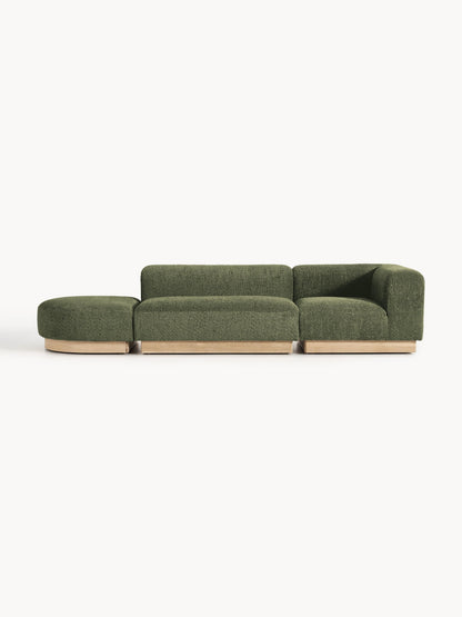 Natalie Modular Ottoman in Teddy Bouclé with Stool (Left/Right)
