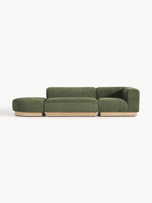 Natalie Modular Ottoman in Teddy Bouclé with Stool (Left/Right)