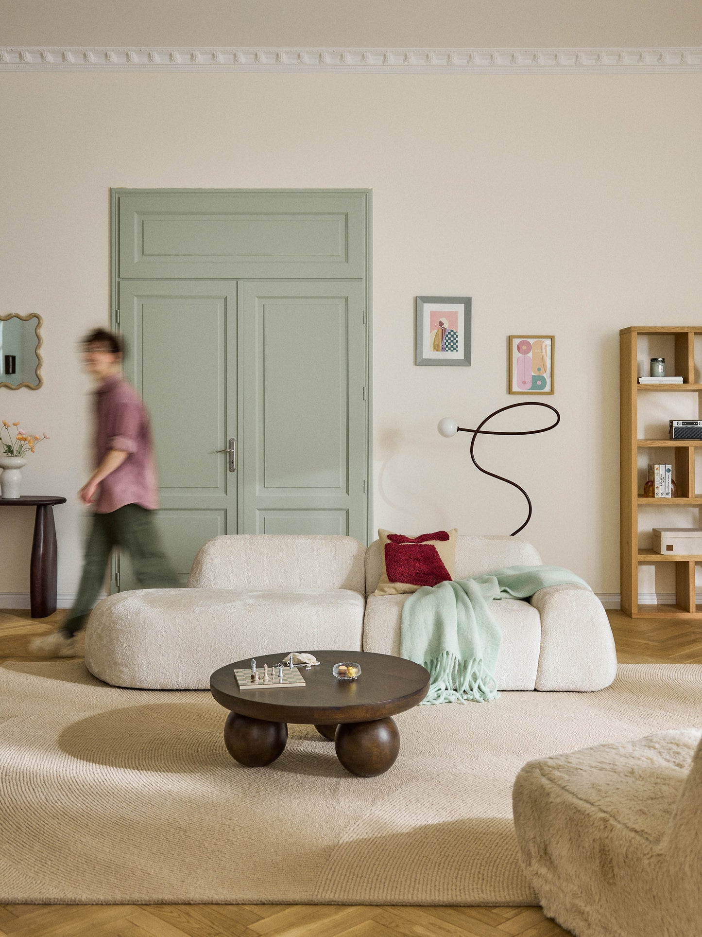 Wolke Modular Teddy Bouclé Chaise (3-Seater)