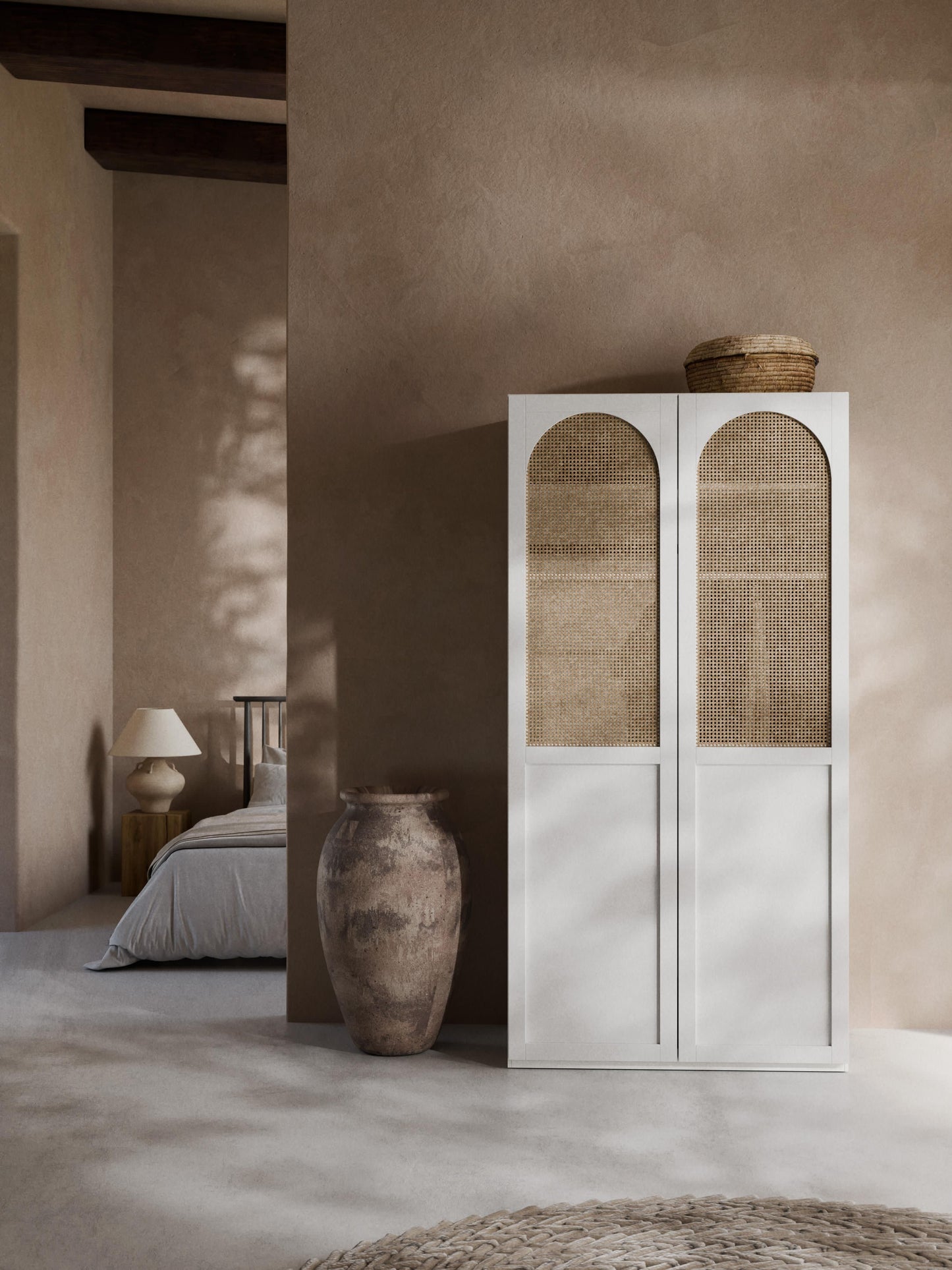 Jeanne Modular Hinged-Door Wardrobe, 100 cm Wide, in Various Sizes