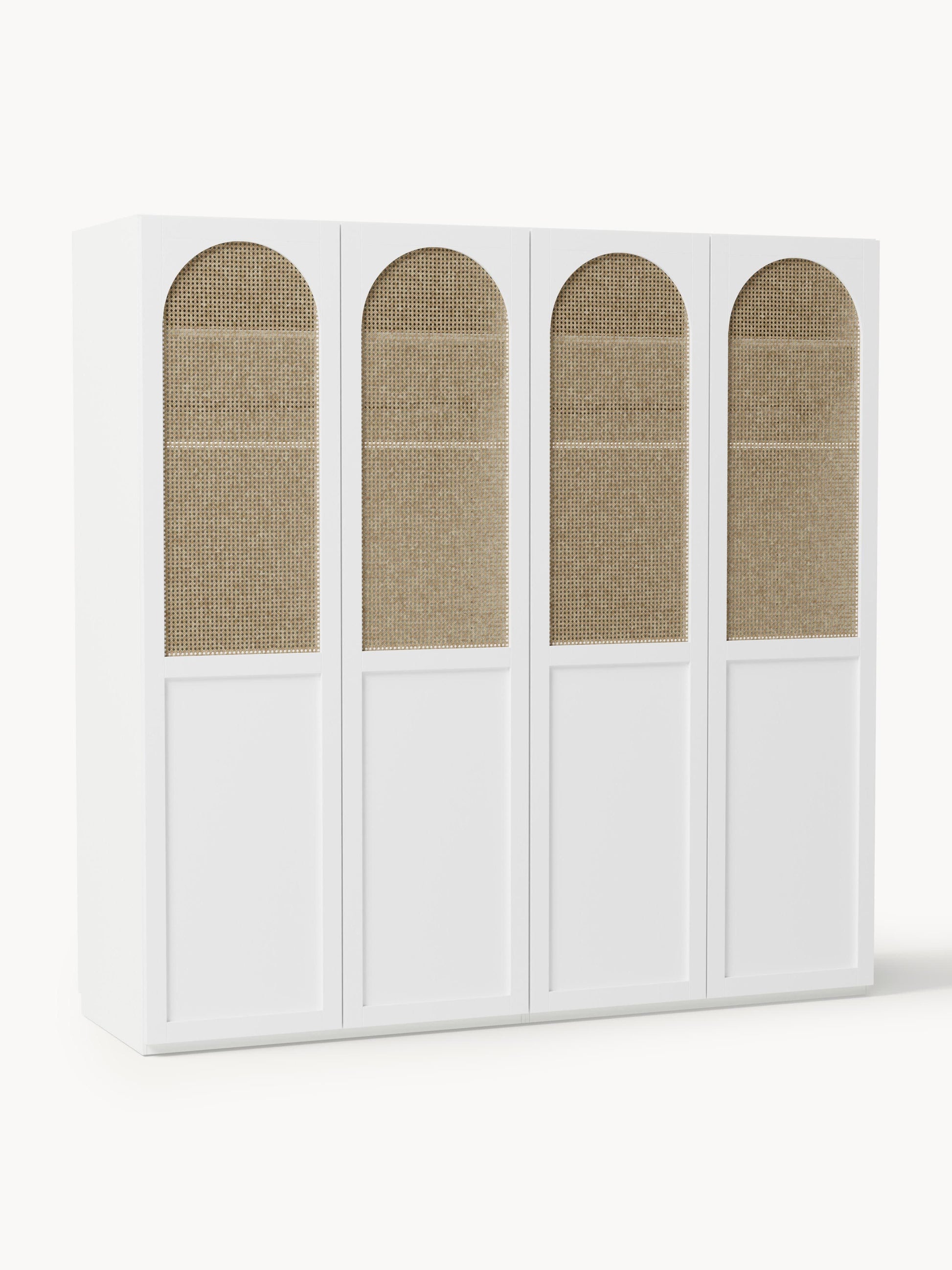 Jeanne Modular Hinged-Door Wardrobe, 200 cm Wide, in Various Sizes