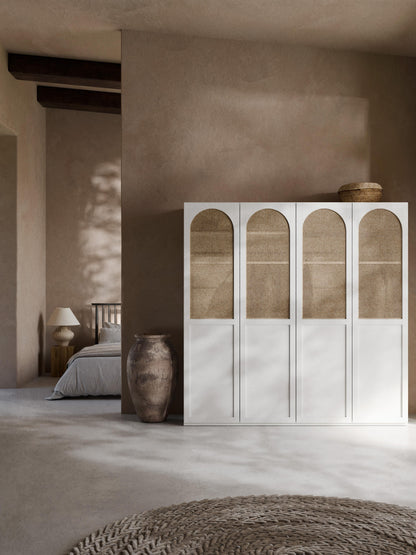 Jeanne Modular Hinged-Door Wardrobe, 200 cm Wide, in Various Sizes