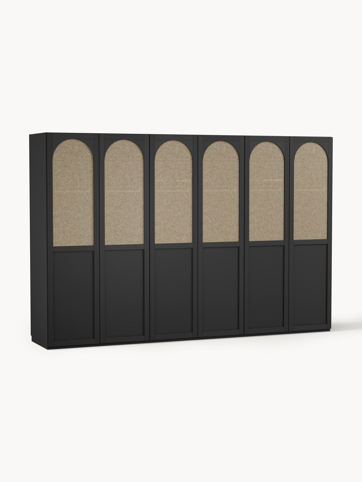 Jeanne Modular Hinged-Door Wardrobe, 300 cm Wide, in Various Sizes