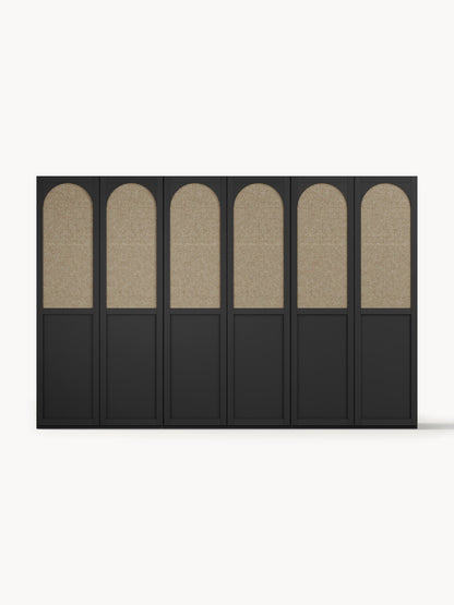 Jeanne Modular Hinged-Door Wardrobe, 300 cm Wide, in Various Sizes