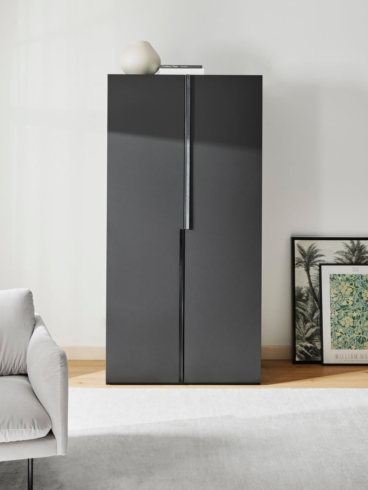 Leon Modular Hinged-Door Wardrobe, 100 cm Wide, in Various Sizes