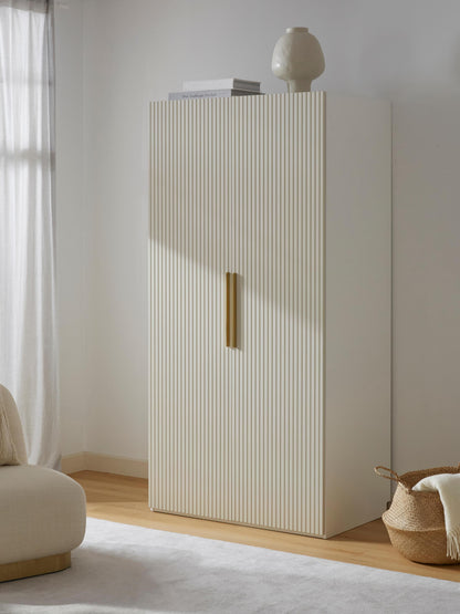 Simone Modular Hinged-Door Wardrobe, 100 cm Wide, in Various Sizes