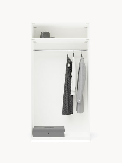 Simone Modular Hinged-Door Wardrobe, 100 cm Wide, in Various Sizes