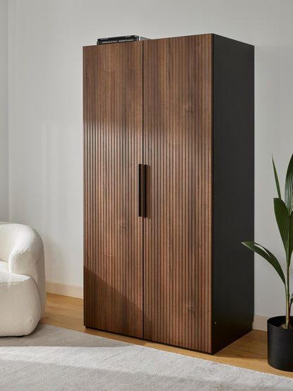 Simone Modular Hinged-Door Wardrobe, 100 cm Wide, in Various Sizes