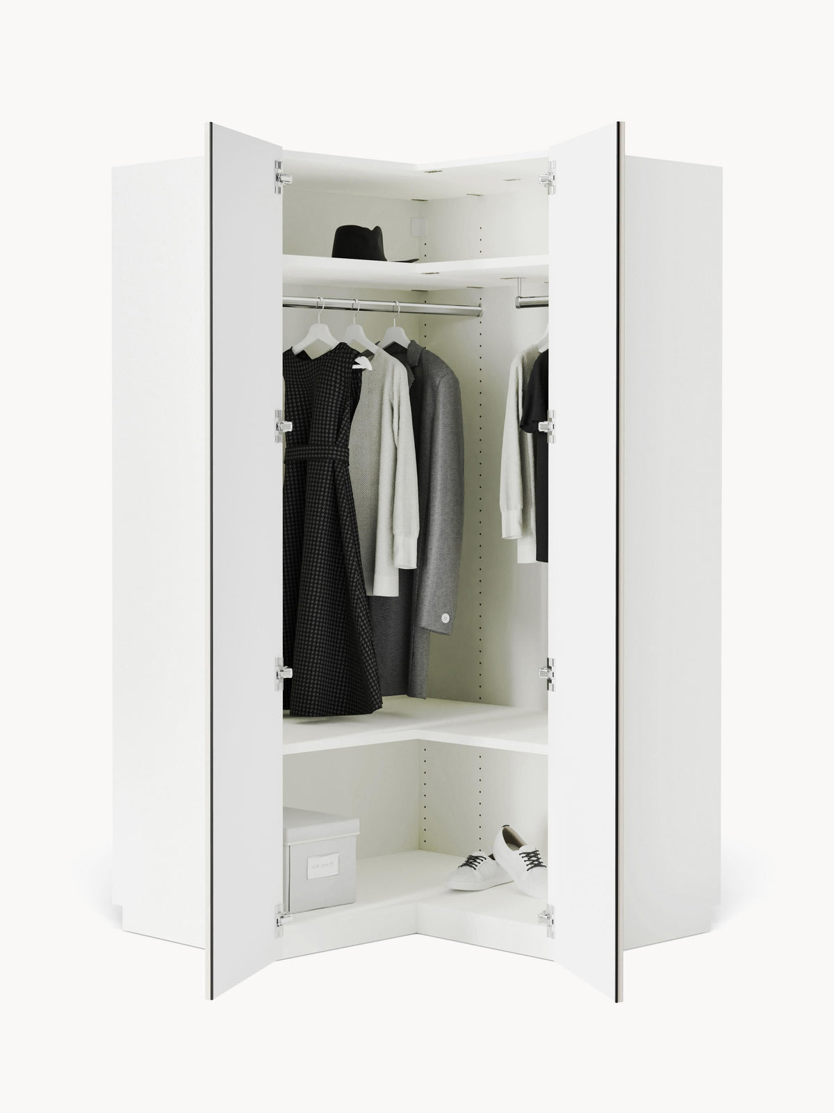 Charlotte Modular Corner Wardrobe, 115 cm Wide