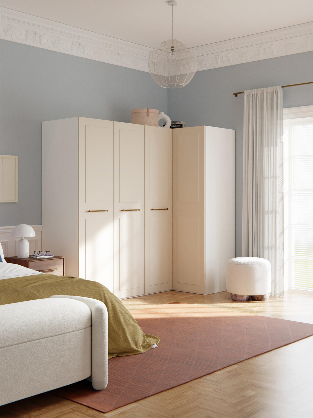 Charlotte Modular Corner Wardrobe, 215 cm Wide, in Various Sizes