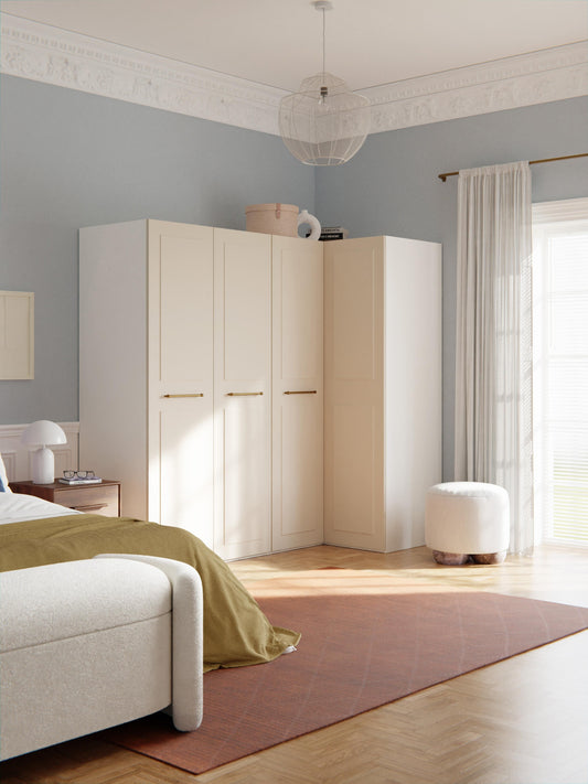 Charlotte Modular Corner Wardrobe, 215 cm Wide, in Various Sizes