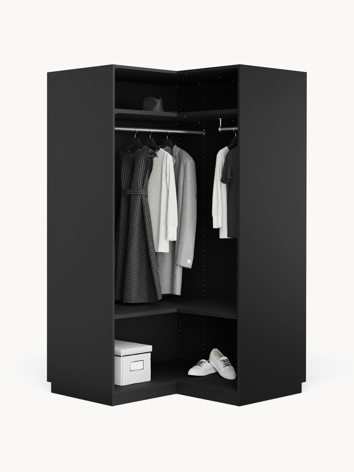 Simone Modular Corner Wardrobe, 115 cm Wide