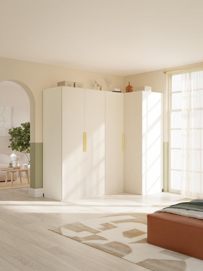 Simone Modular Corner Wardrobe, 215 cm Wide, in Various Sizes
