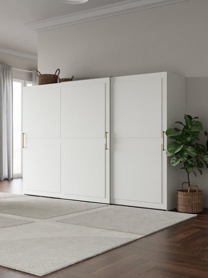 Charlotte Modular Sliding-Door Wardrobe, 300 cm Wide, in Various Sizes