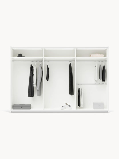 Simone Modular Sliding-Door Wardrobe, 300 cm Wide, in Various Sizes