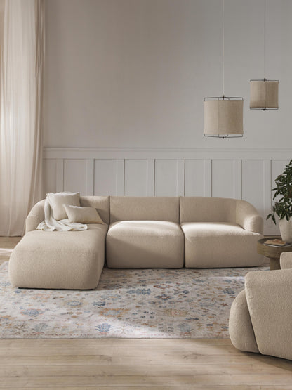Sofia Modular Bouclé Corner Sofa (3-Seater)